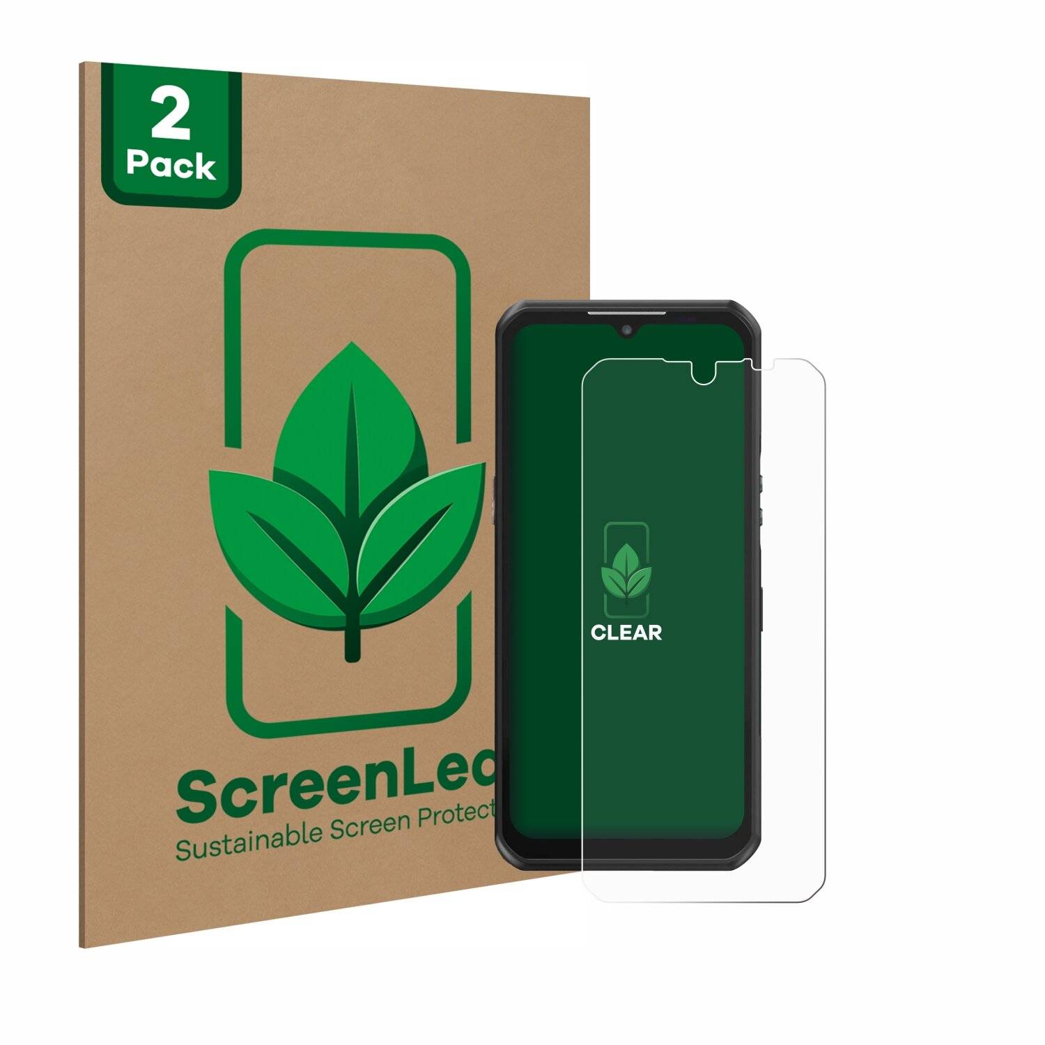 2x ScreenLeaf Clear Nachhaltiger Displayschutz für Oukitel