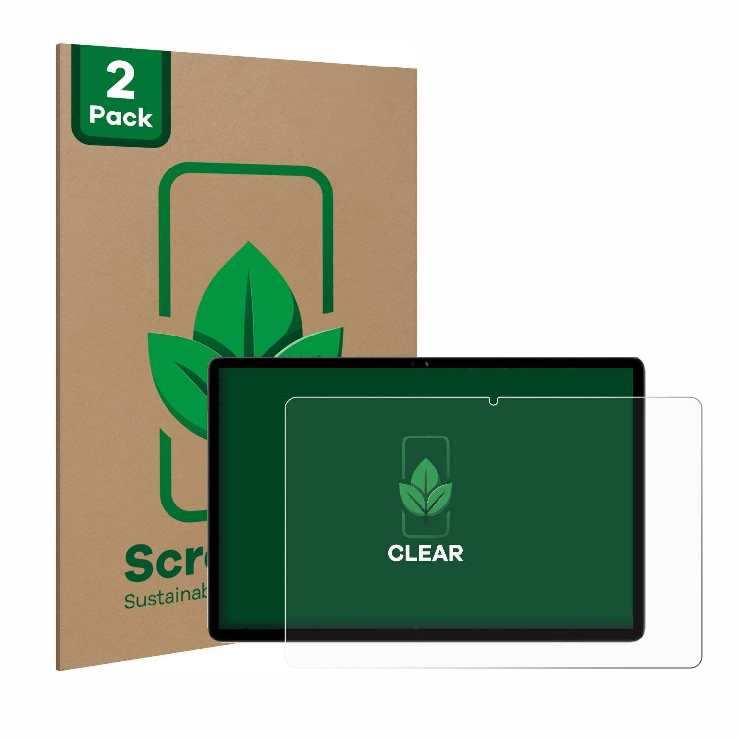 2x ScreenLeaf Clear Nachhaltiger Displayschutz für Umidigi G7 Tab