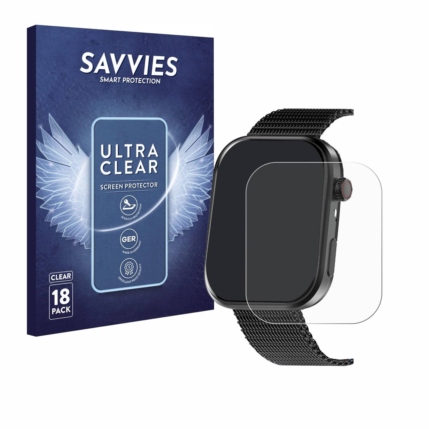 18x Savvies Displayschutz-Folie für Kiptumtek