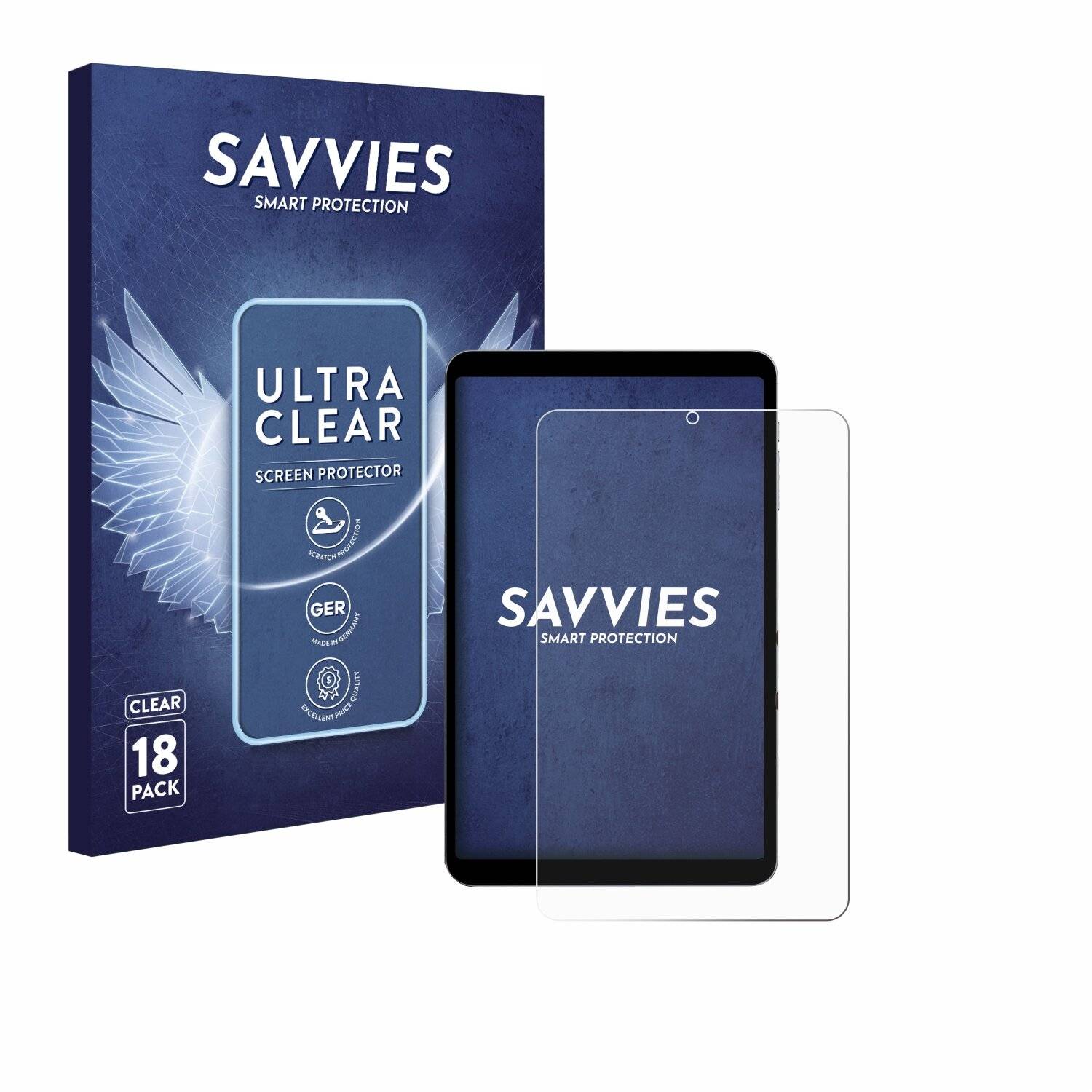18x Savvies Displayschutz-Folie für Alldocube iPlay 50 mini