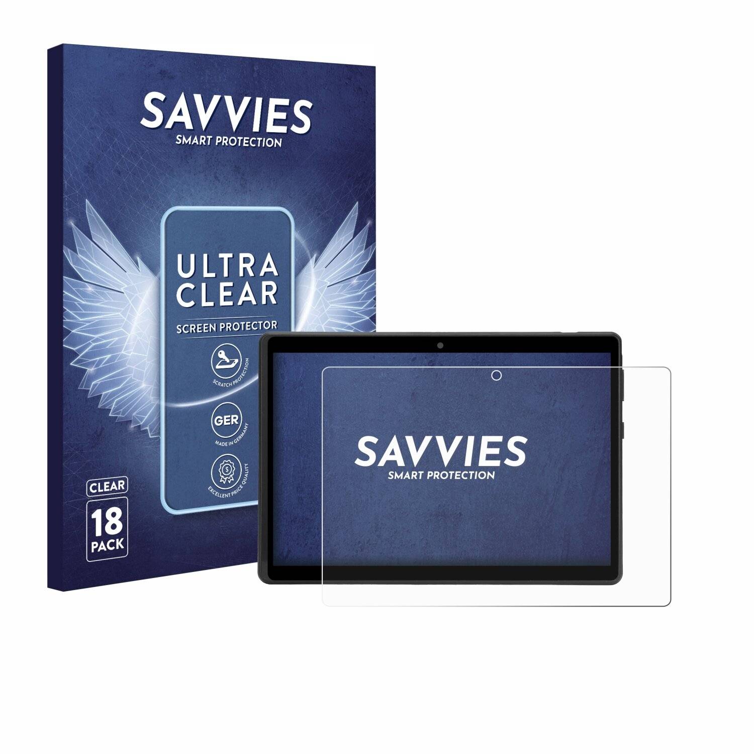 18x Savvies Displayschutz-Folie für Pusokei Tablet