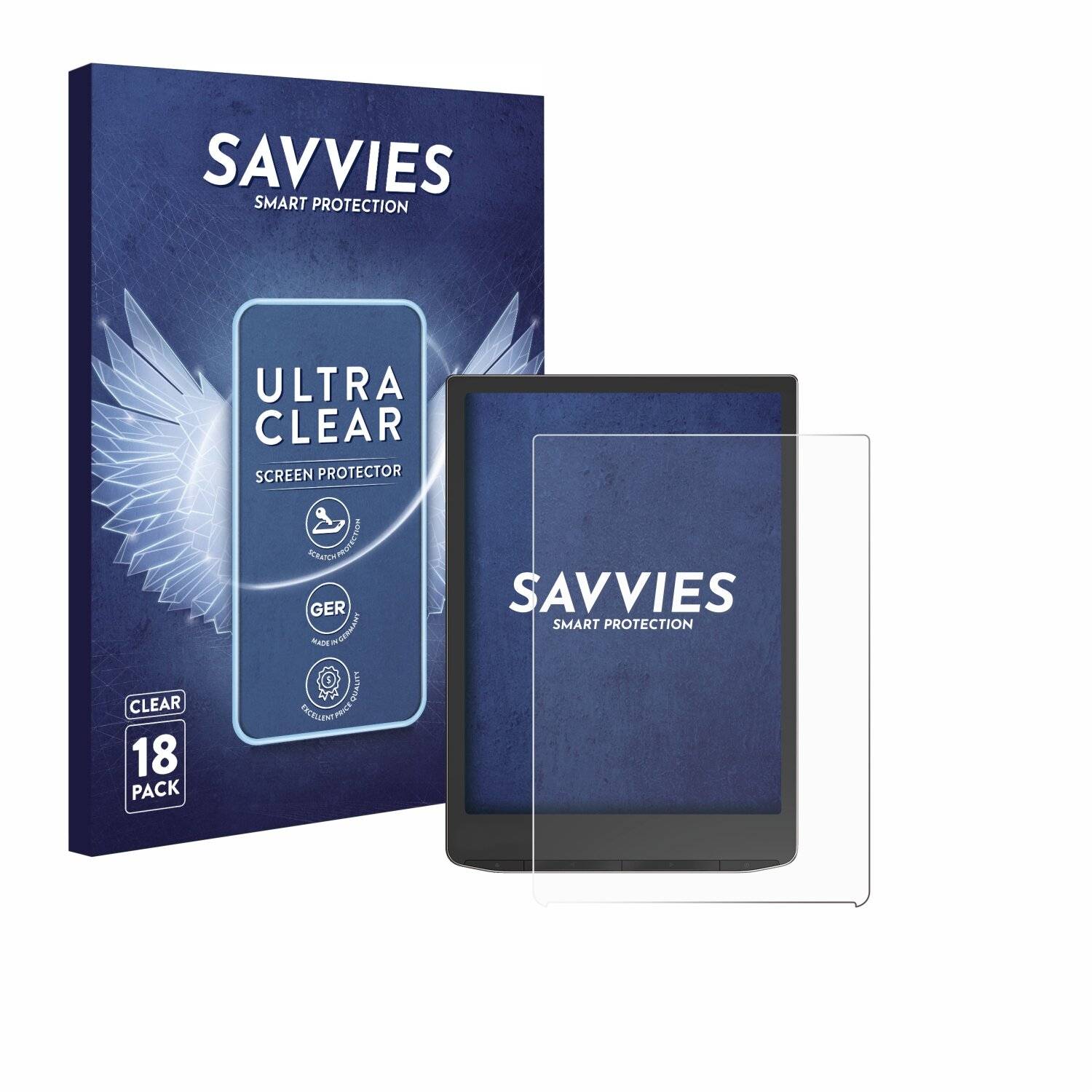 18x Savvies Displayschutz-Folie für Vivlio InkPad