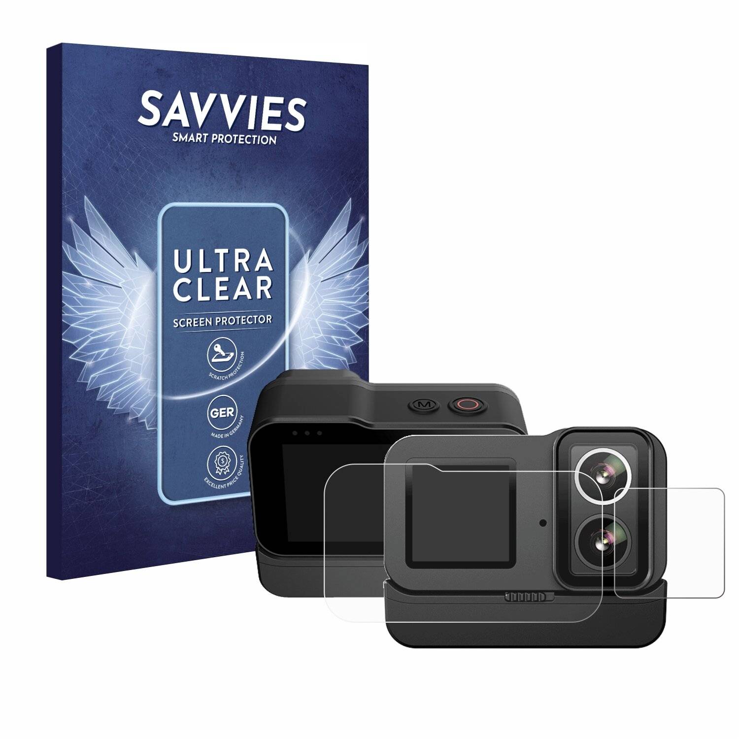 18x Savvies Displayschutz-Folie für SJCAM SJ20 Dual