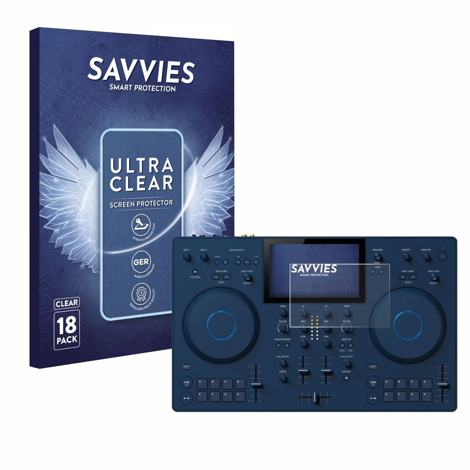 18x Savvies Displayschutz-Folie für AlphaTheta