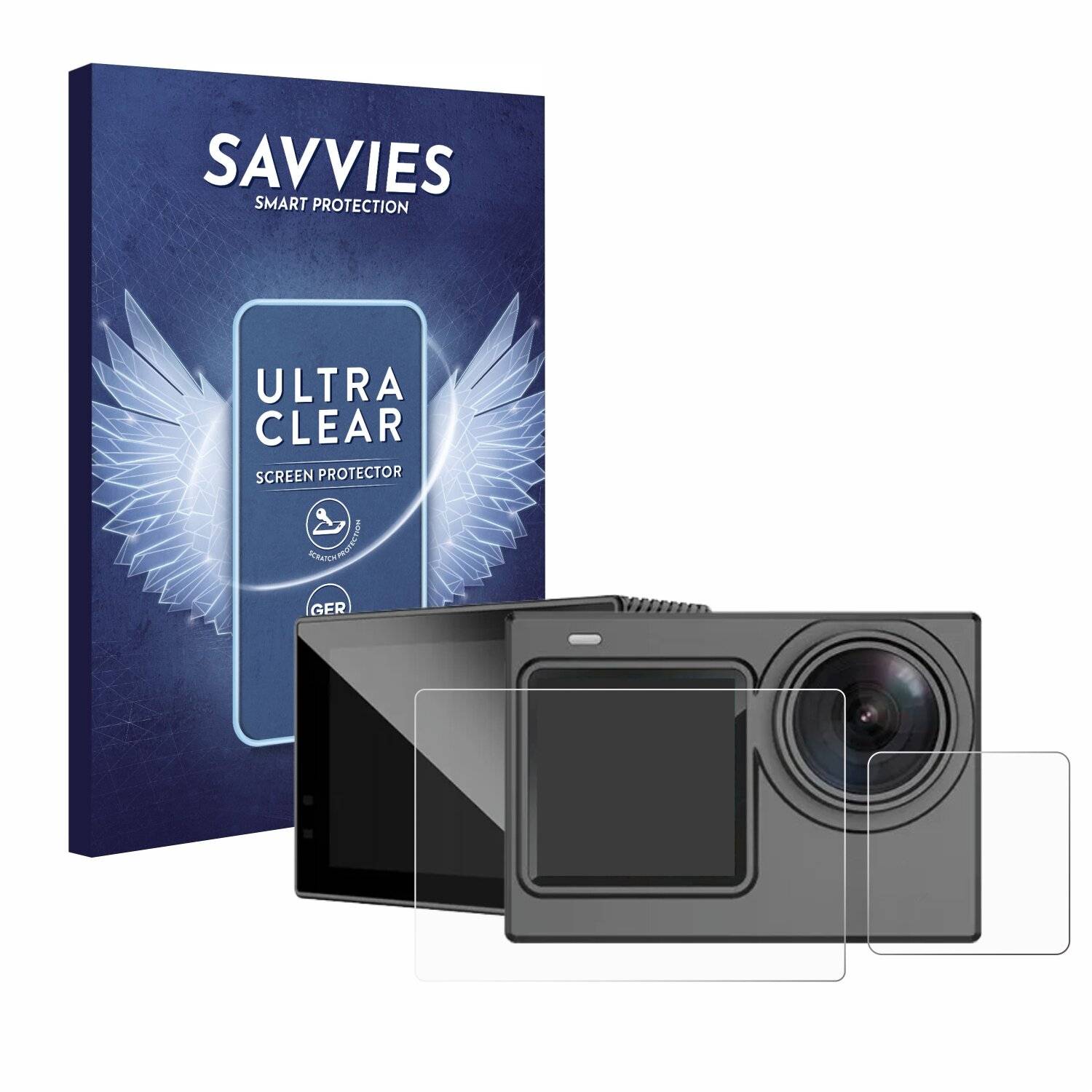 18x Savvies Displayschutz-Folie für SJCAM SJ6 Pro Dual