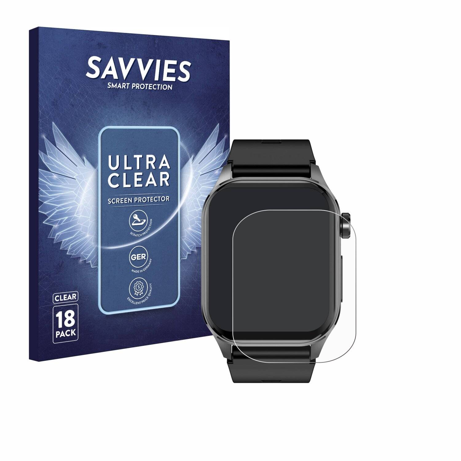 18x Savvies Displayschutz-Folie für Knauermann Pro 3