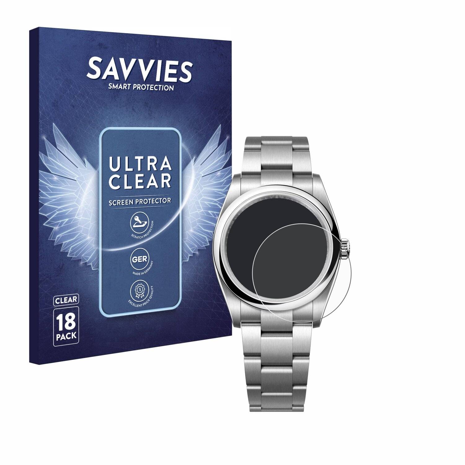 18x Savvies Displayschutz-Folie für Rolex Oyster Perpetual