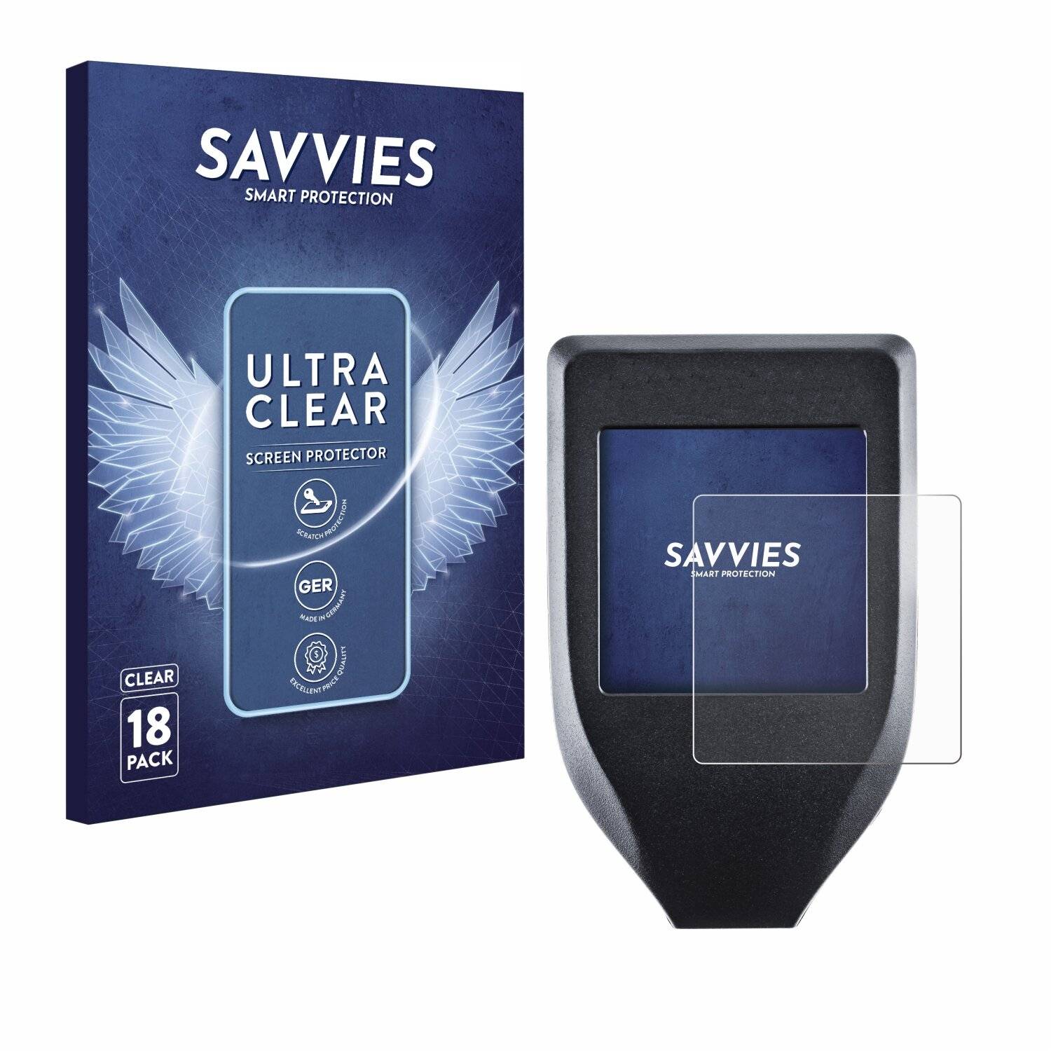 18x Savvies Displayschutz-Folie für Trezor Model