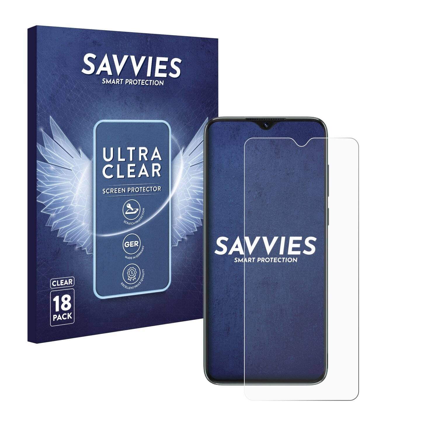 18x Savvies Displayschutz-Folie für Blackview A55