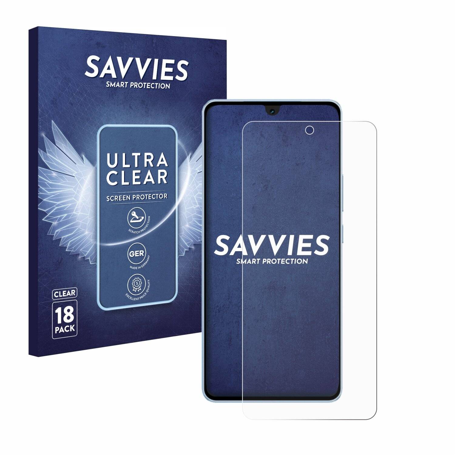 18x Savvies Displayschutz-Folie für Vivo iQOO Neo 9
