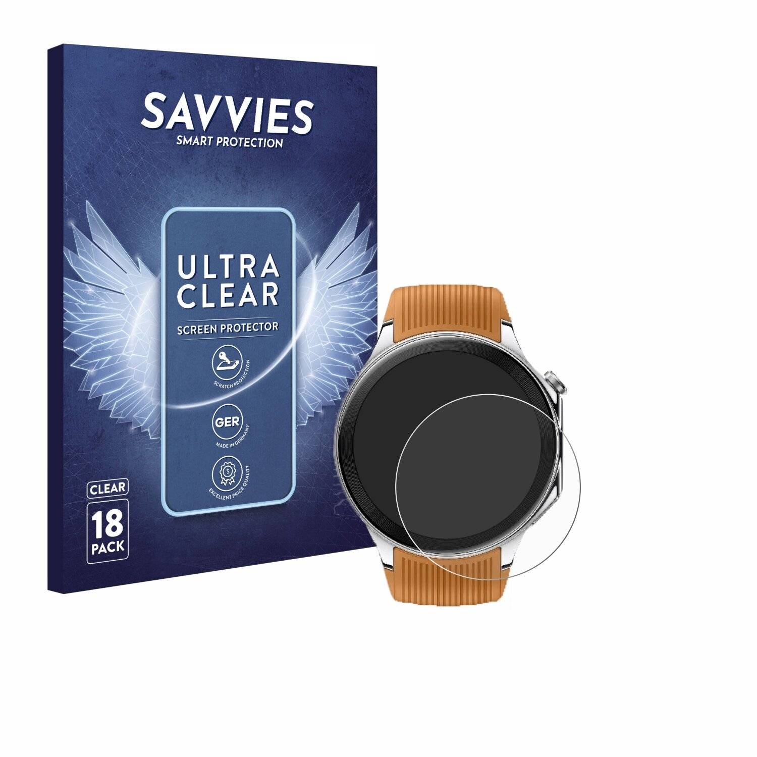 18x Savvies Displayschutz-Folie für Oppo Watch
