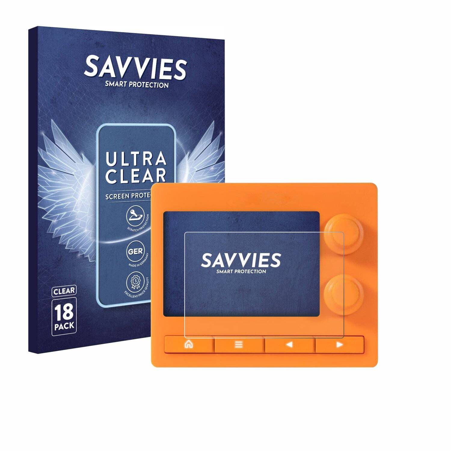18x Savvies Displayschutz-Folie für 1010 Music Nanobox