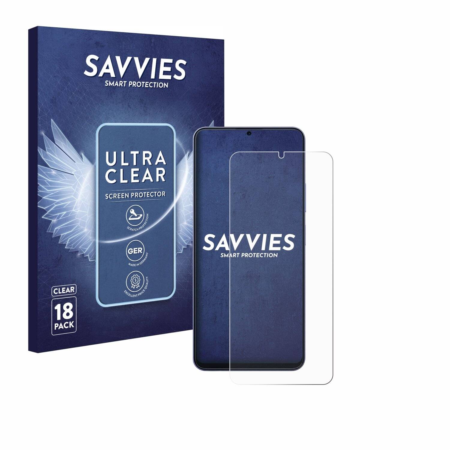 18x Savvies Displayschutz-Folie für Blackview Color