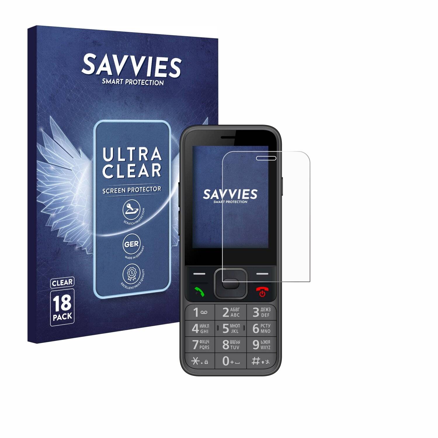 18x Savvies Displayschutz-Folie für Panasonic