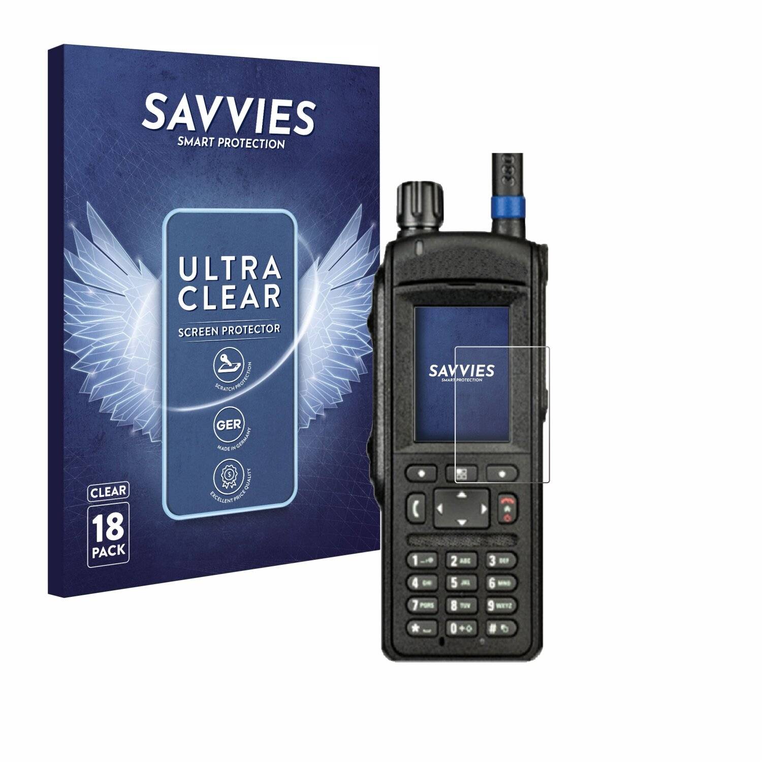 18x Savvies Displayschutz-Folie für Motorola