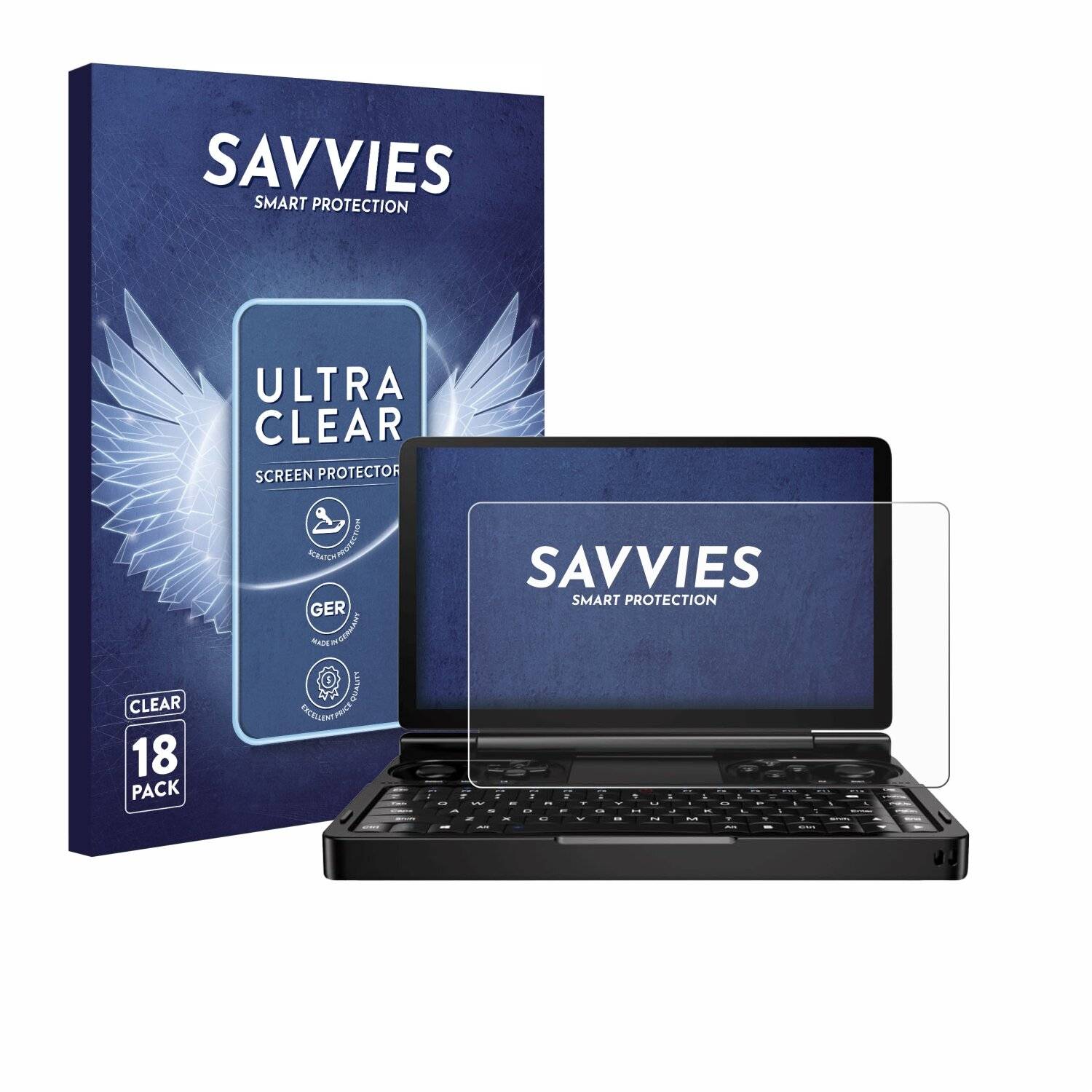 18x Savvies Displayschutz-Folie für GPD Win Mini