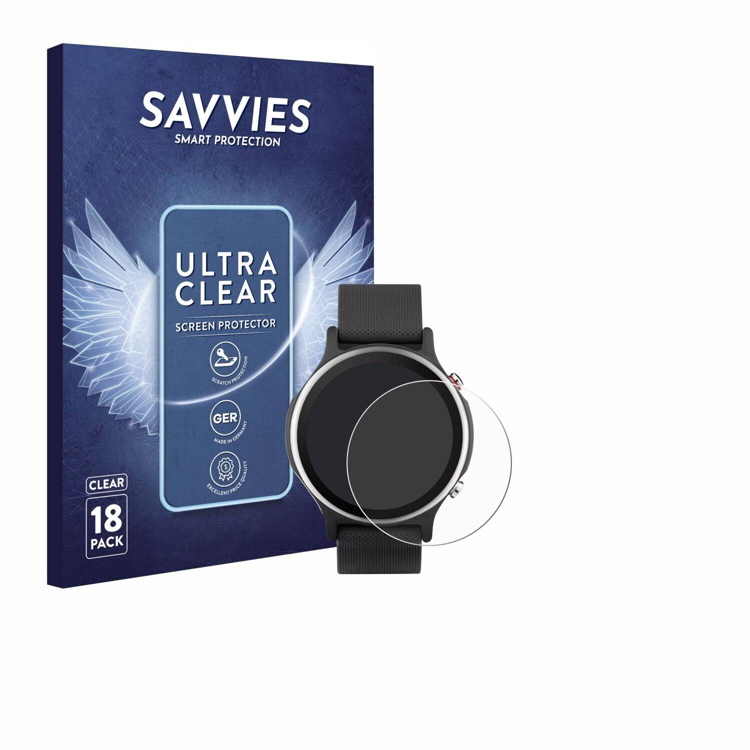 18x Savvies Displayschutz-Folie für ASUS VivoWatch