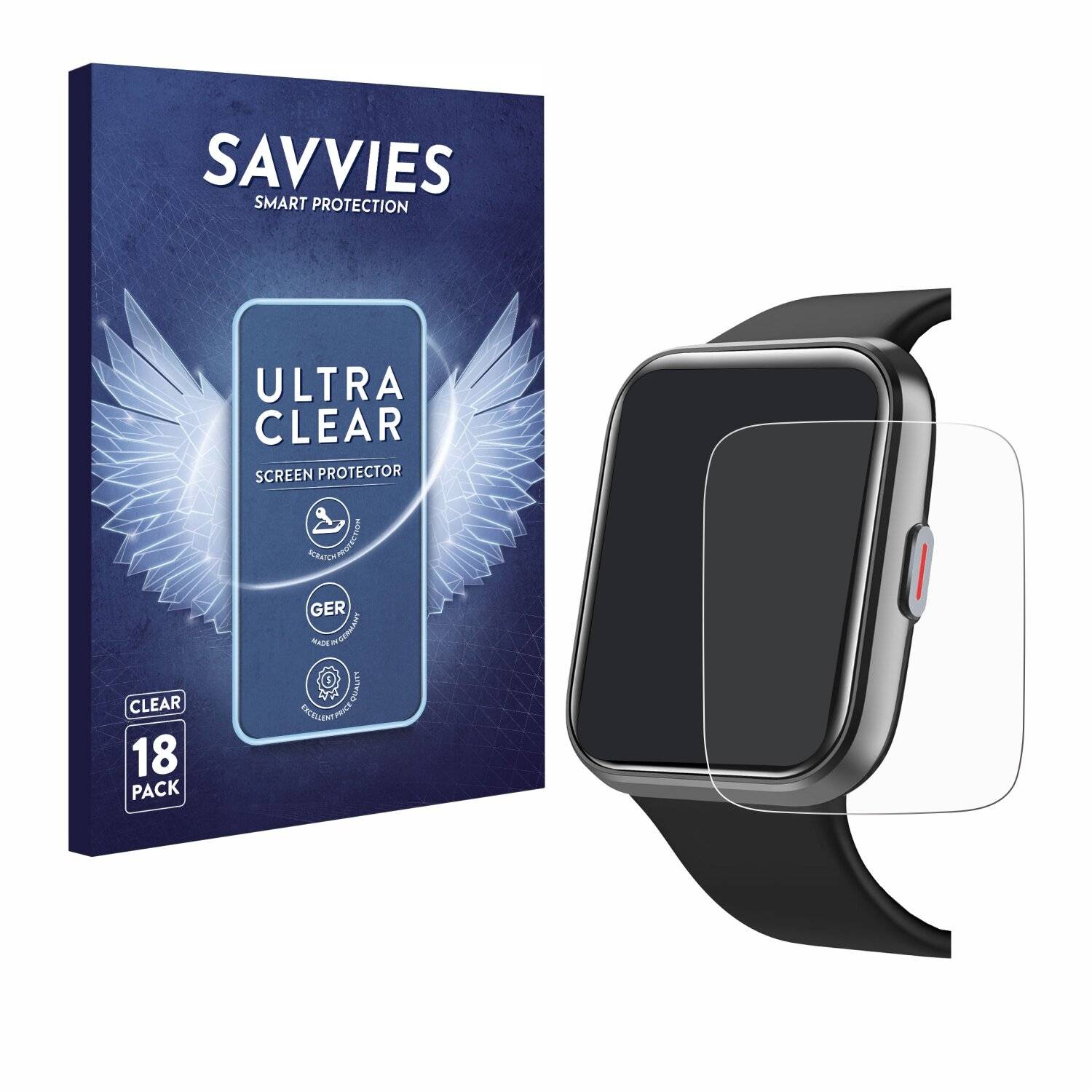 18x Savvies Displayschutz-Folie für Tensky ID208 Plus