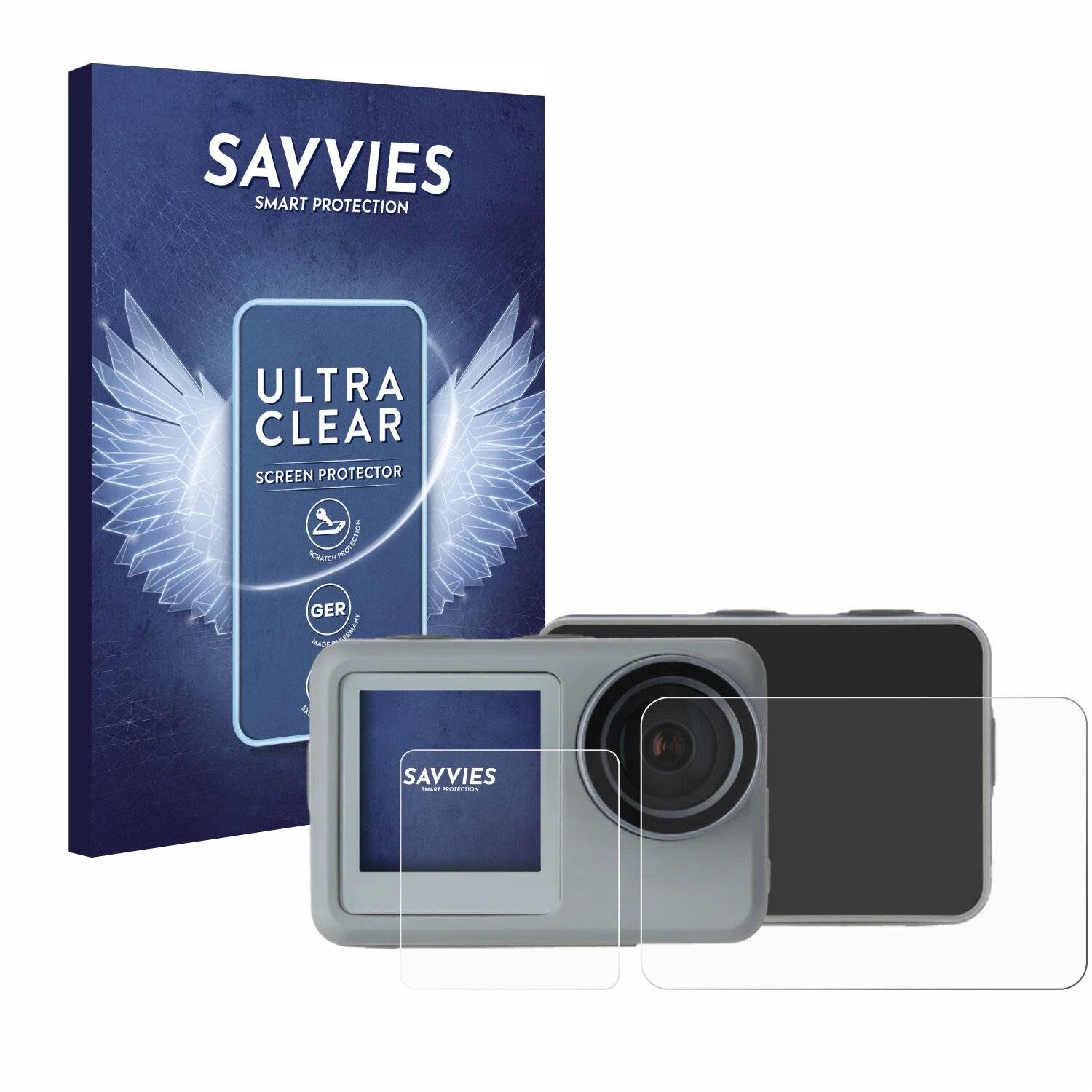 18x Savvies Displayschutz-Folie für Rollei Actioncam 9s
