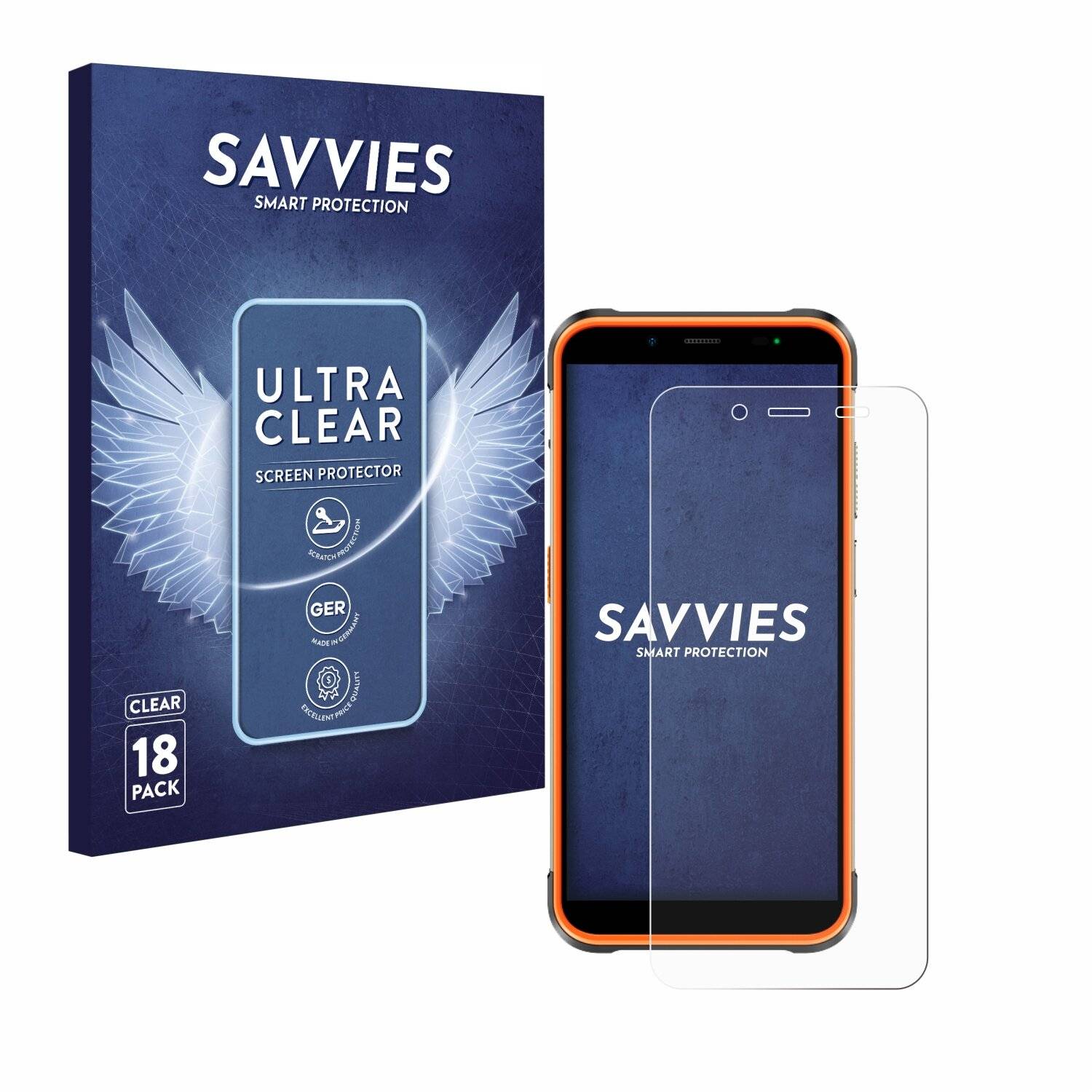 18x Savvies Displayschutz-Folie für Ulefone Power Armor