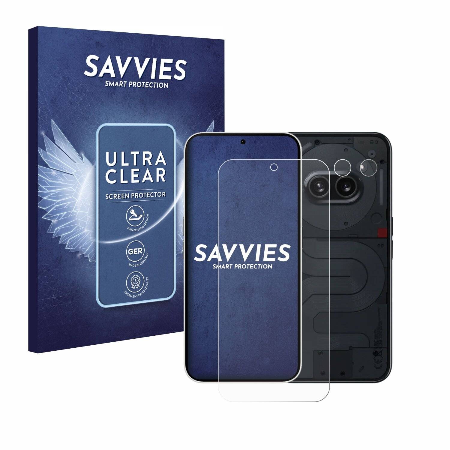 18x Savvies Displayschutz-Folie für Nothing Phone (2a)