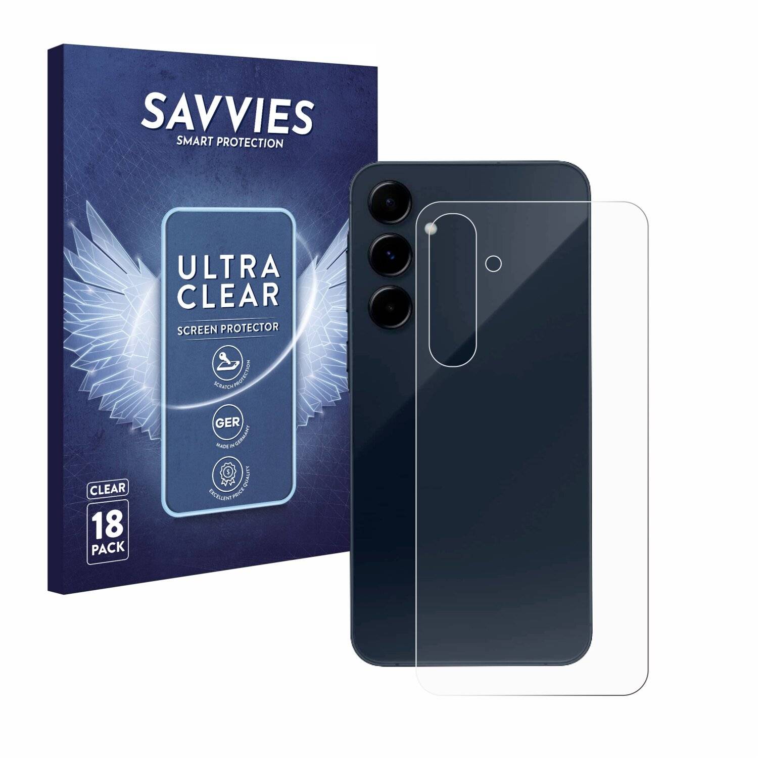 18x Savvies Displayschutz-Folie für Samsung Galaxy A55 5G