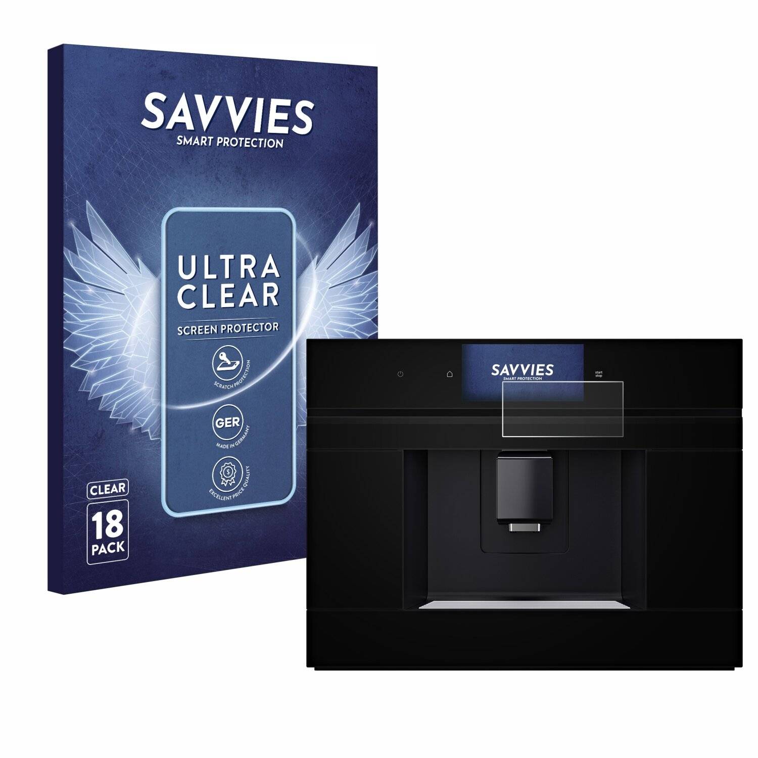 18x Savvies Displayschutz-Folie für Bosch Serie 8