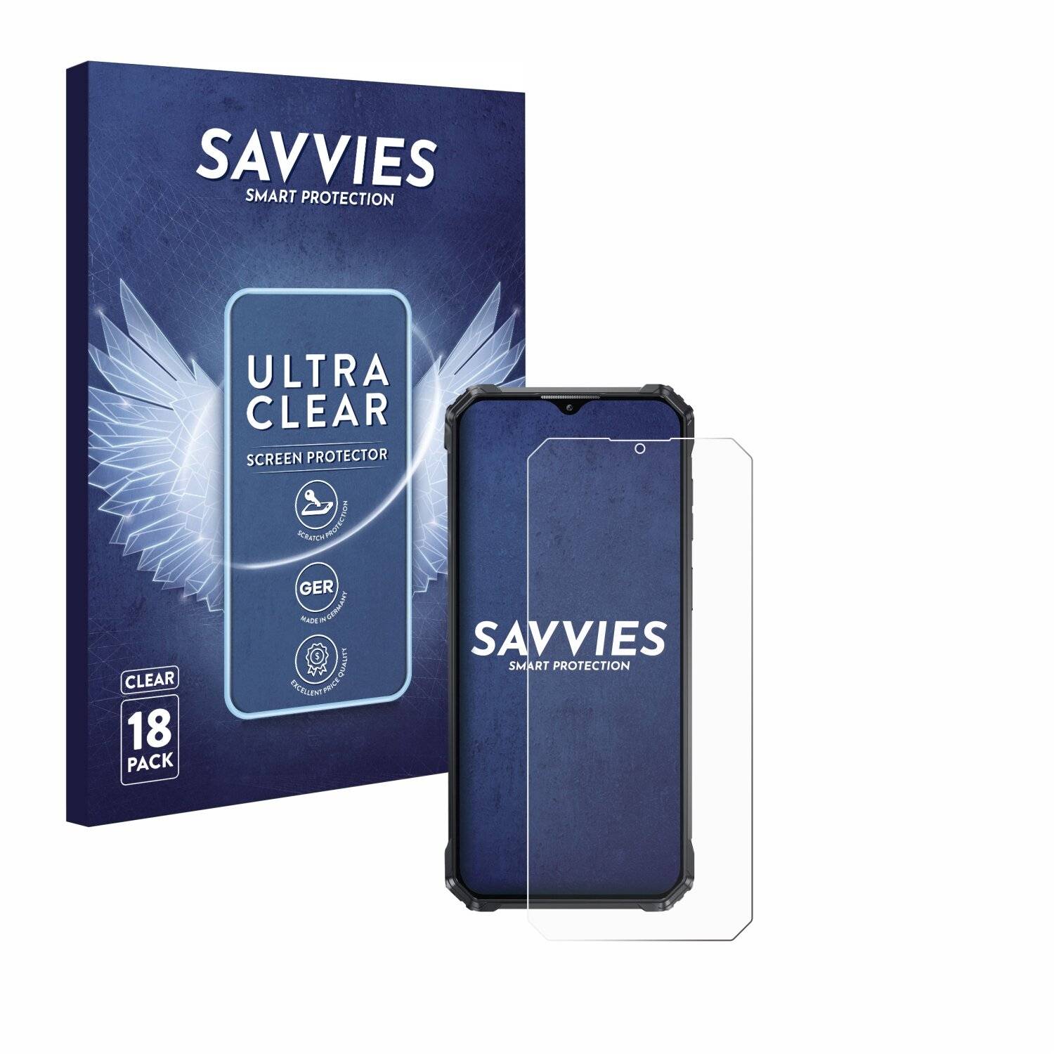 18x Savvies Displayschutz-Folie für Oukitel