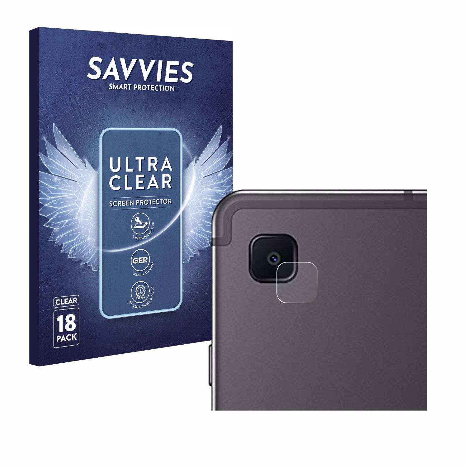 18x Savvies Displayschutz-Folie für Samsung Galaxy Tab S6 Lite WiFi 2024 (NUR