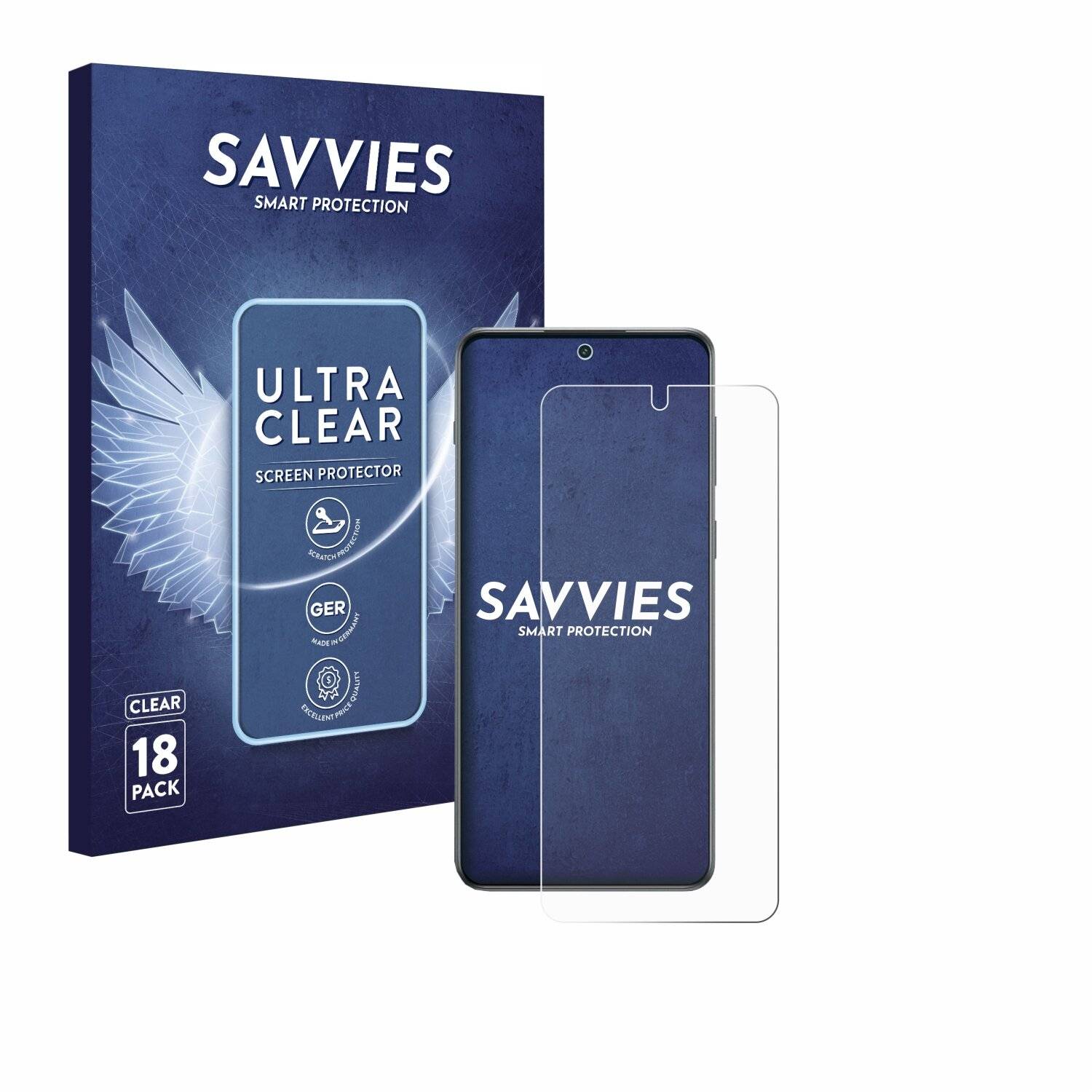 18x Savvies Displayschutz-Folie für OnePlus Nord CE