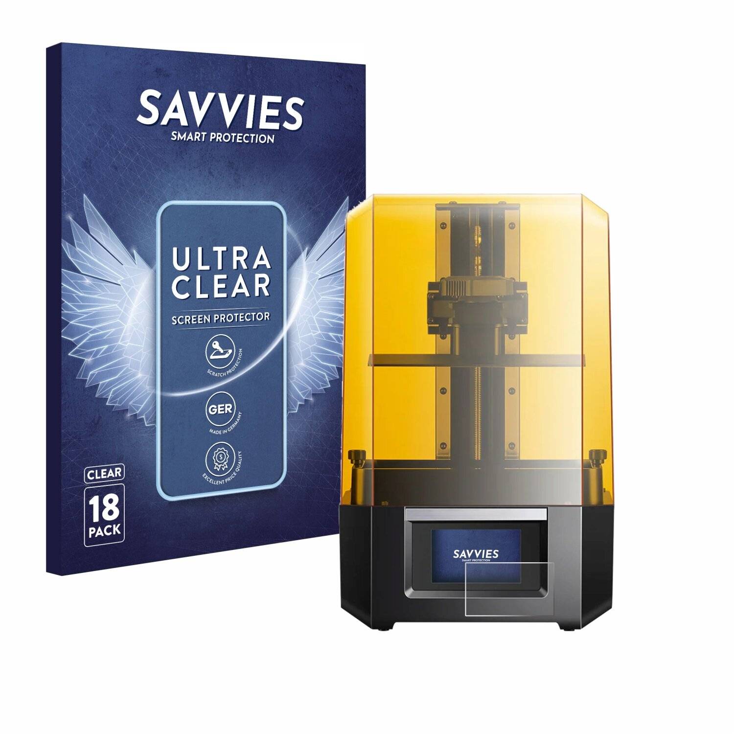 18x Savvies Displayschutz-Folie für Anycubic Photon Mono