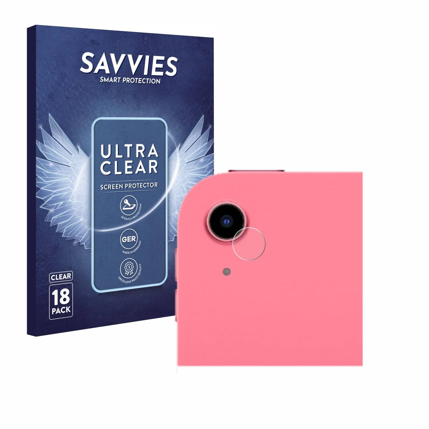 18x Savvies Displayschutz-Folie für Apple iPad 10.9 WiFi Cellular 2022 (NUR Kameraschutz,