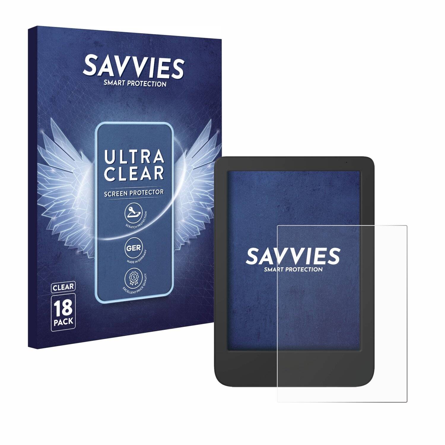 18x Savvies Displayschutz-Folie für Tolino Shine 5