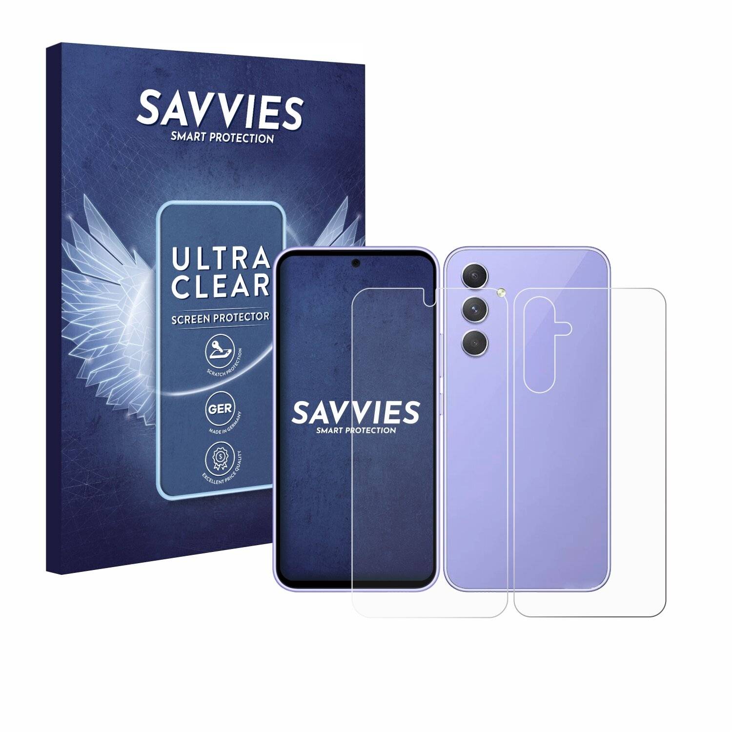18x Savvies Displayschutz-Folie für Samsung Galaxy A54 5G Enterprise Edition