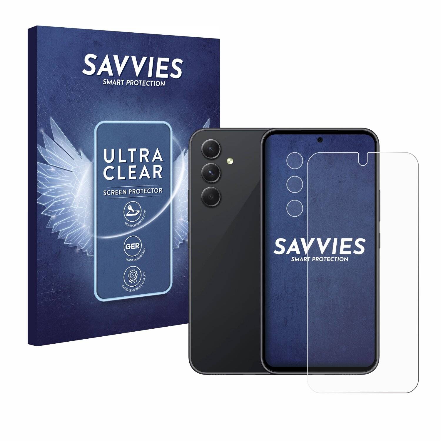 18x Savvies Displayschutz-Folie für Samsung Galaxy A54 5G Enterprise Edition