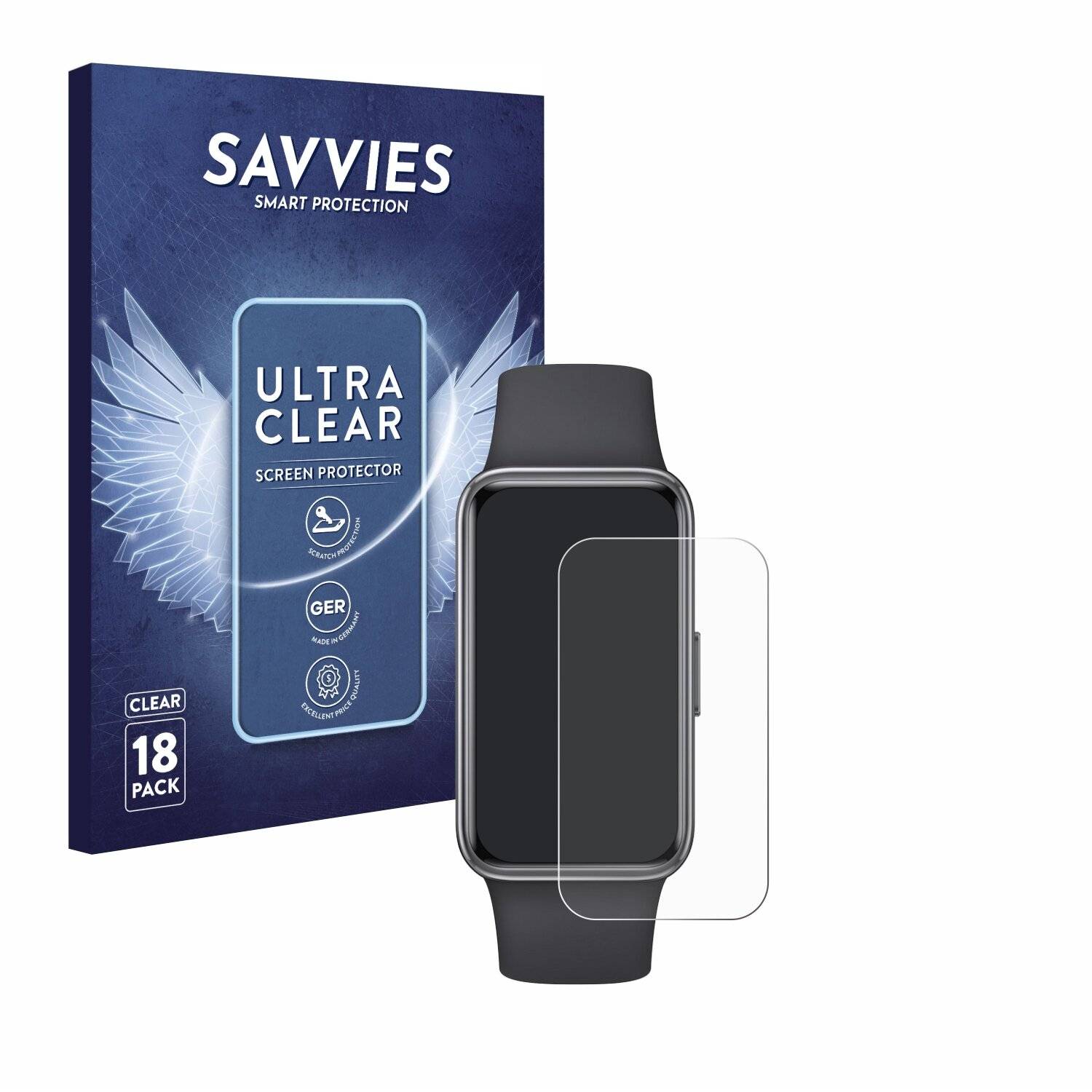 18x Savvies Displayschutz-Folie für Huawei Band