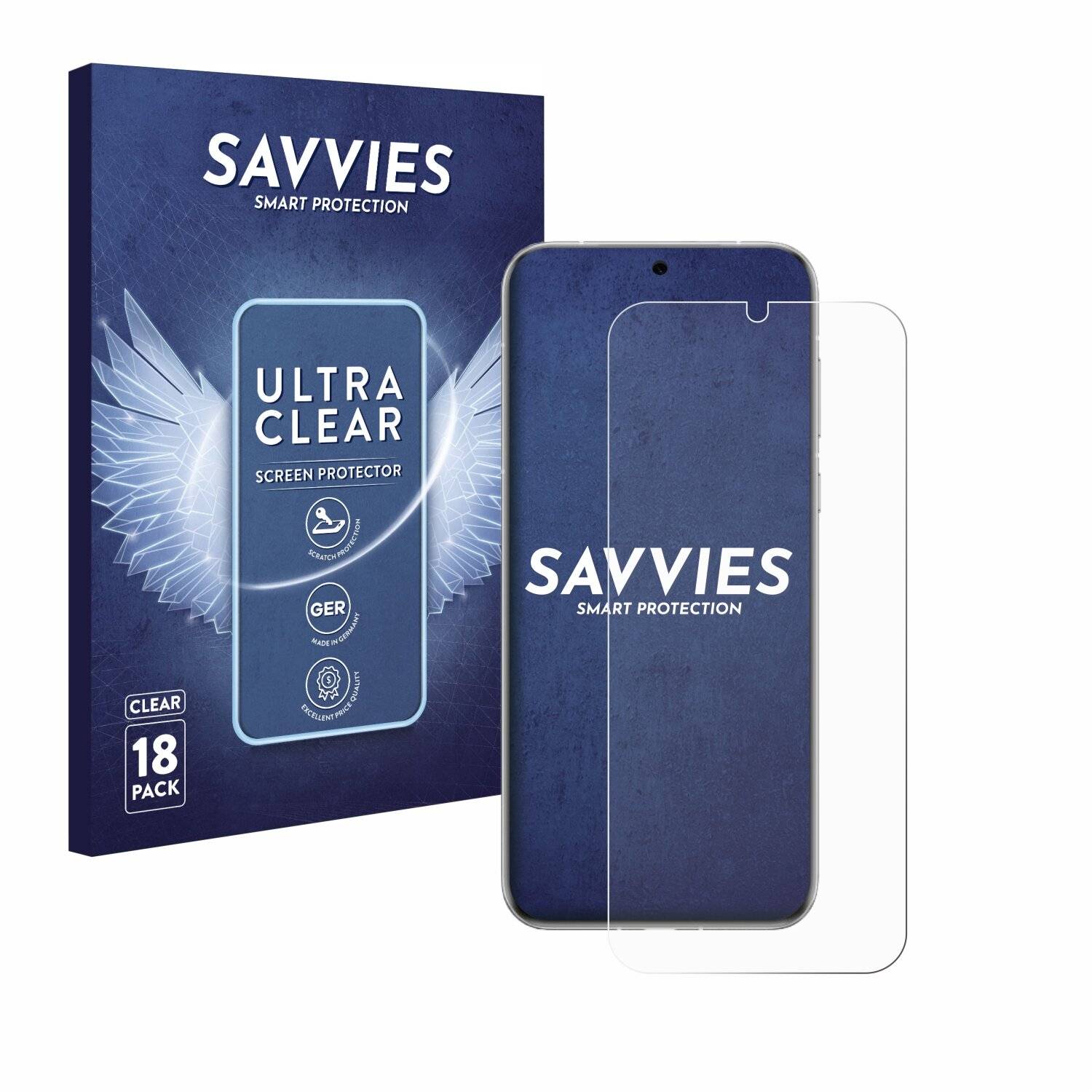 18x Savvies Displayschutz-Folie für Huawei Pura 70
