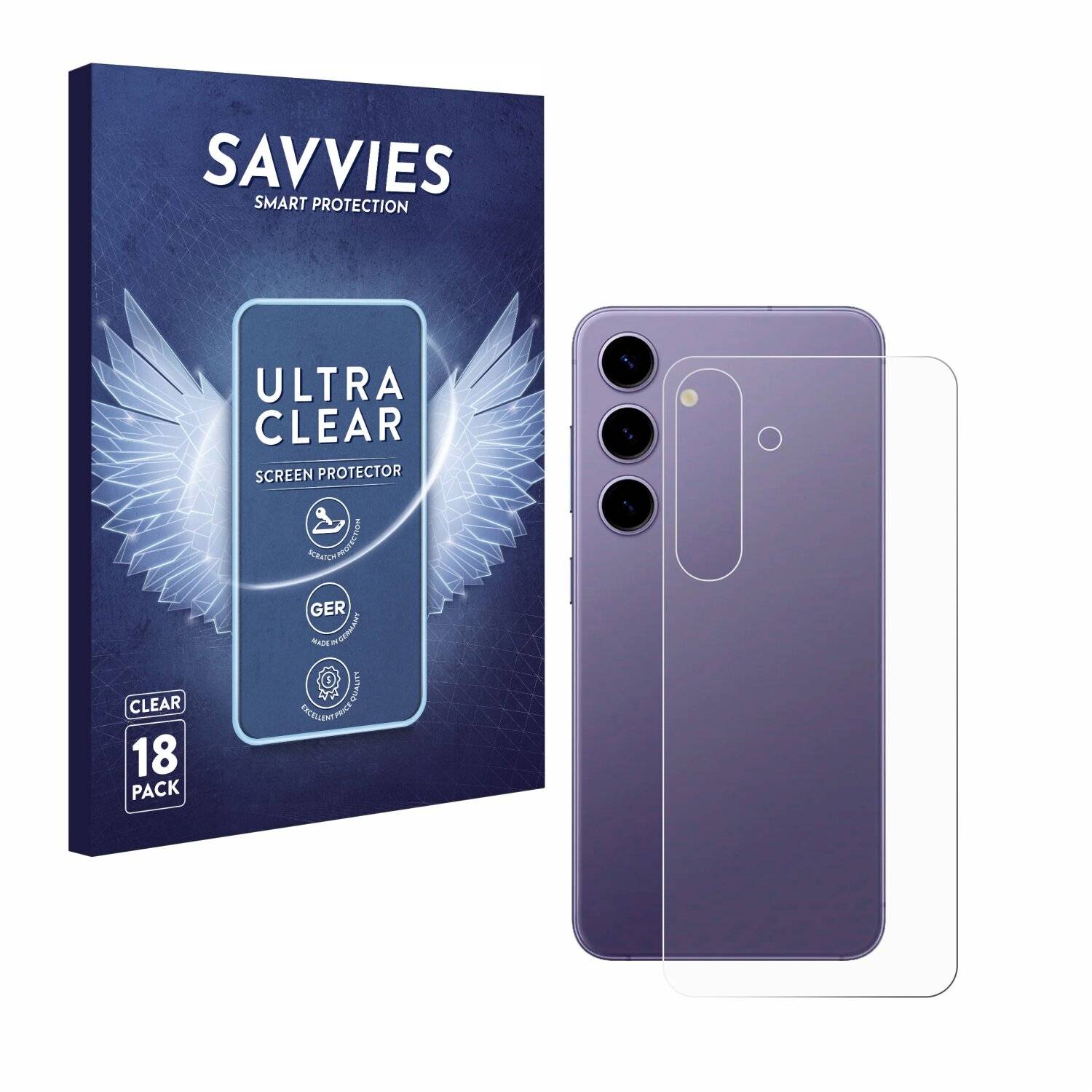 18x Savvies Displayschutz-Folie für Samsung Galaxy S24 Enterprise Edition