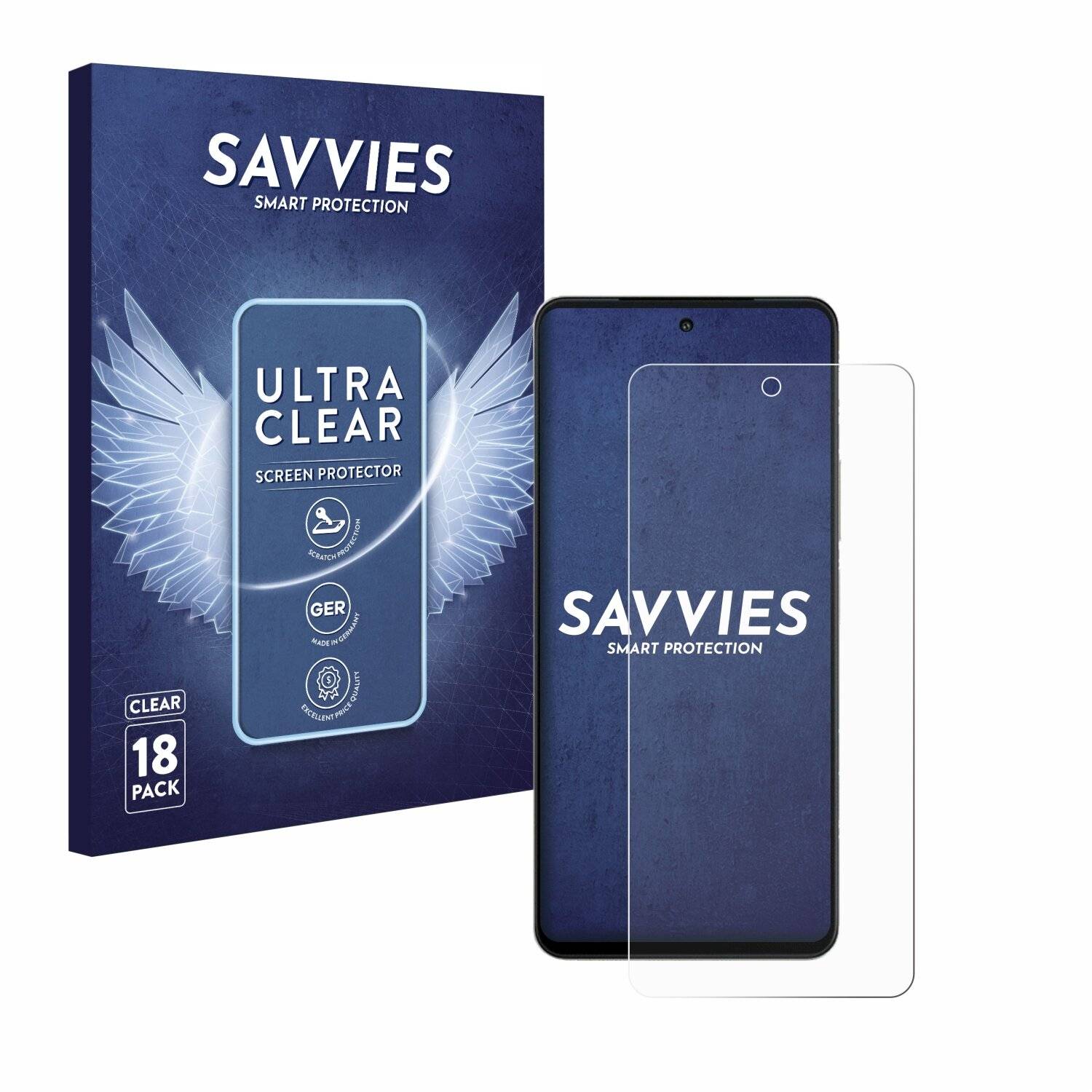 18x Savvies Displayschutz-Folie für Vivo iQOO Z9