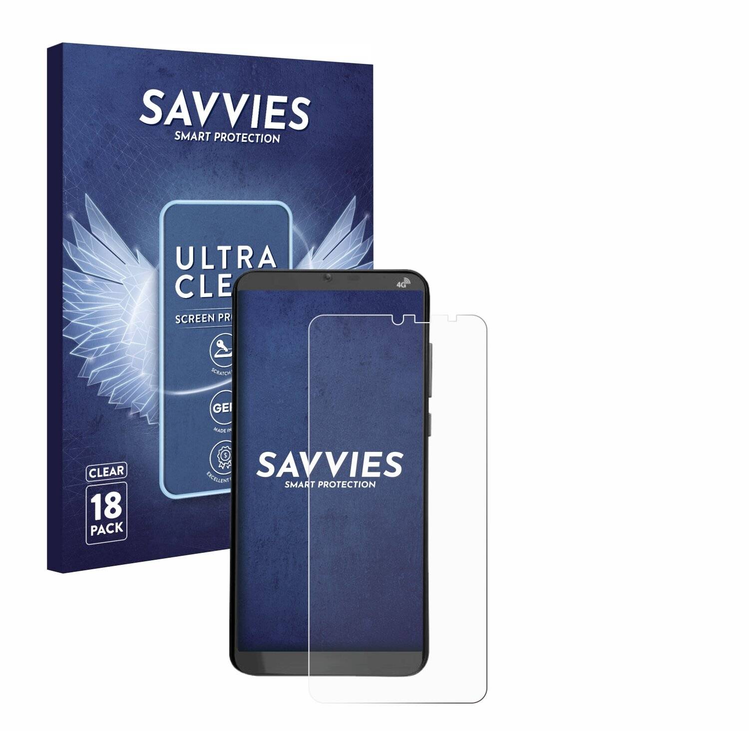 18x Savvies Displayschutz-Folie für Brondi Amico
