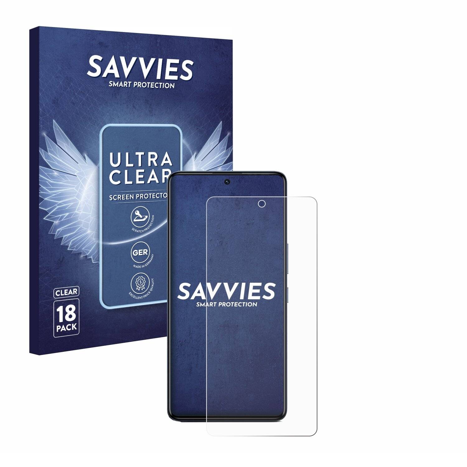 18x Savvies Displayschutz-Folie für Infinix GT 20