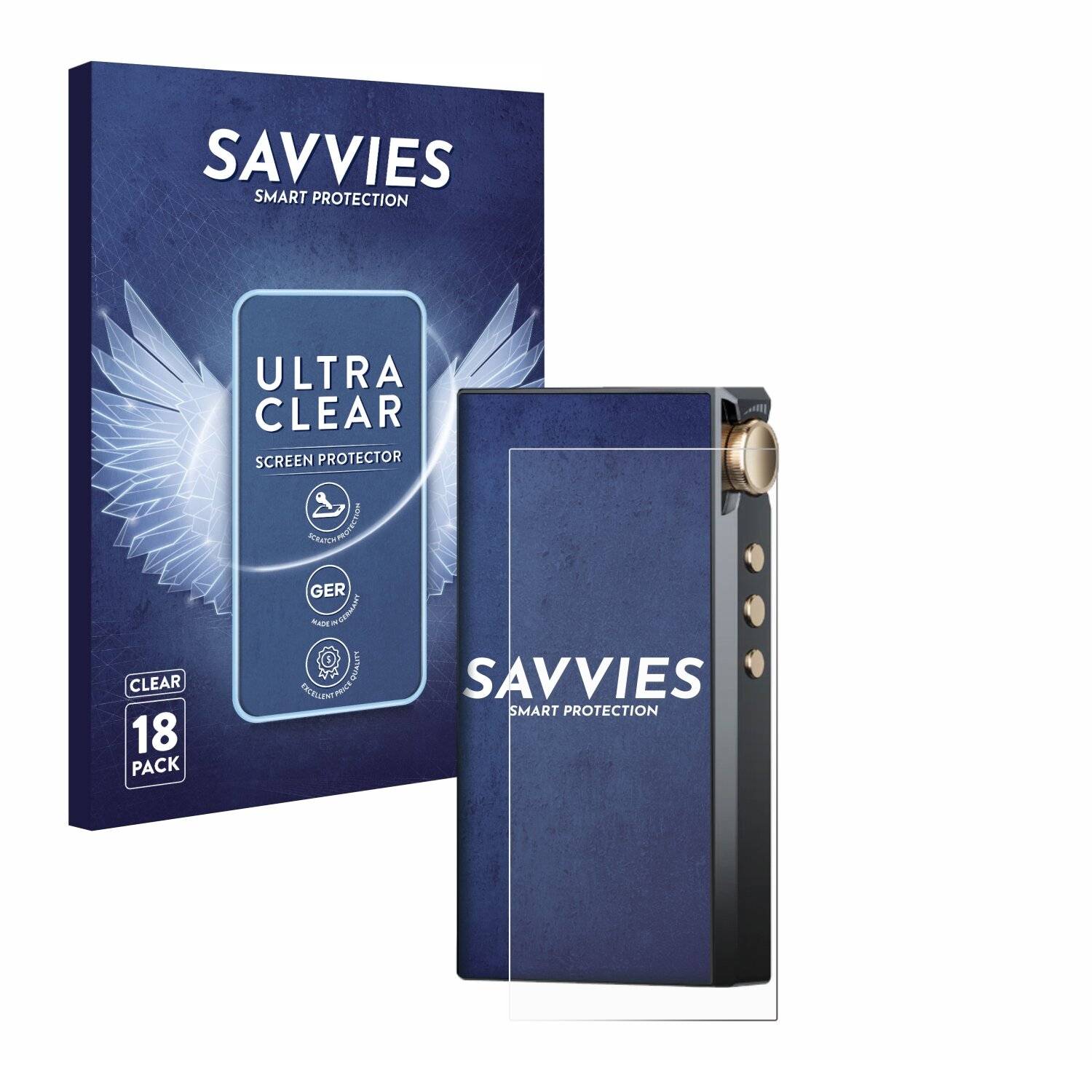 18x Savvies Displayschutz-Folie für Cayin