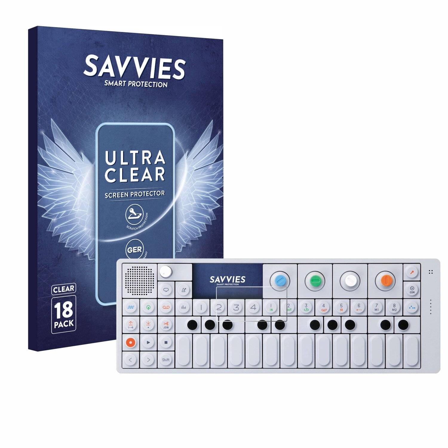 18x Savvies Displayschutz-Folie für Teenage Engineering OP-1 Sampler &