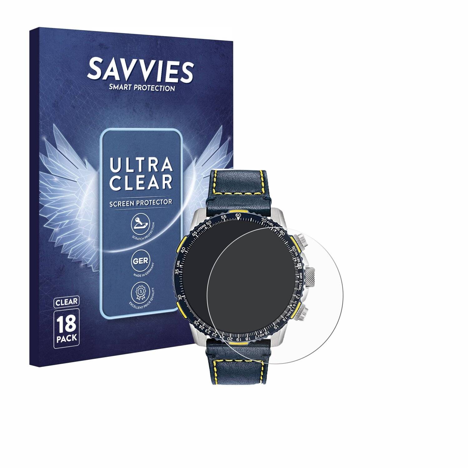 18x Savvies Displayschutz-Folie für Citizen Blue Angel Skyhawk