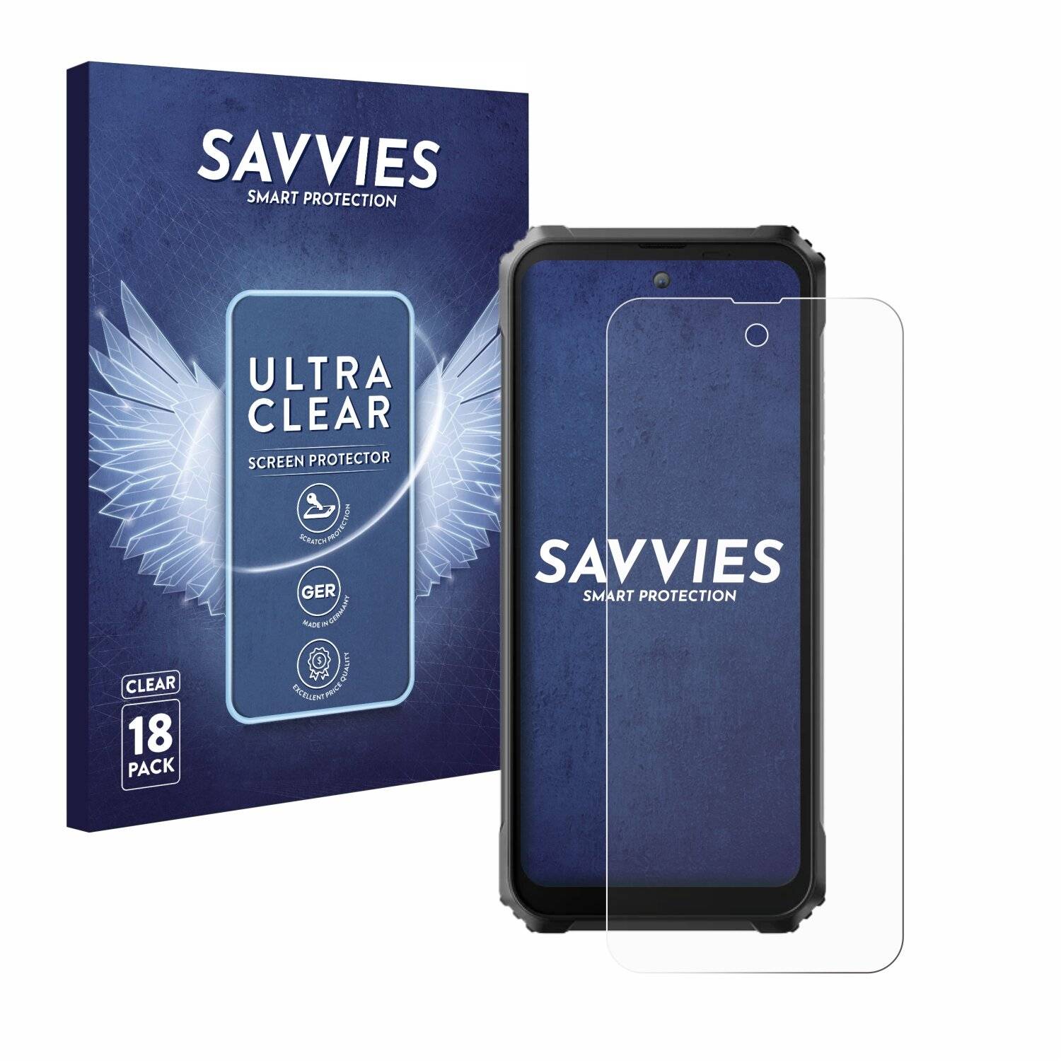18x Savvies Displayschutz-Folie für Blackview
