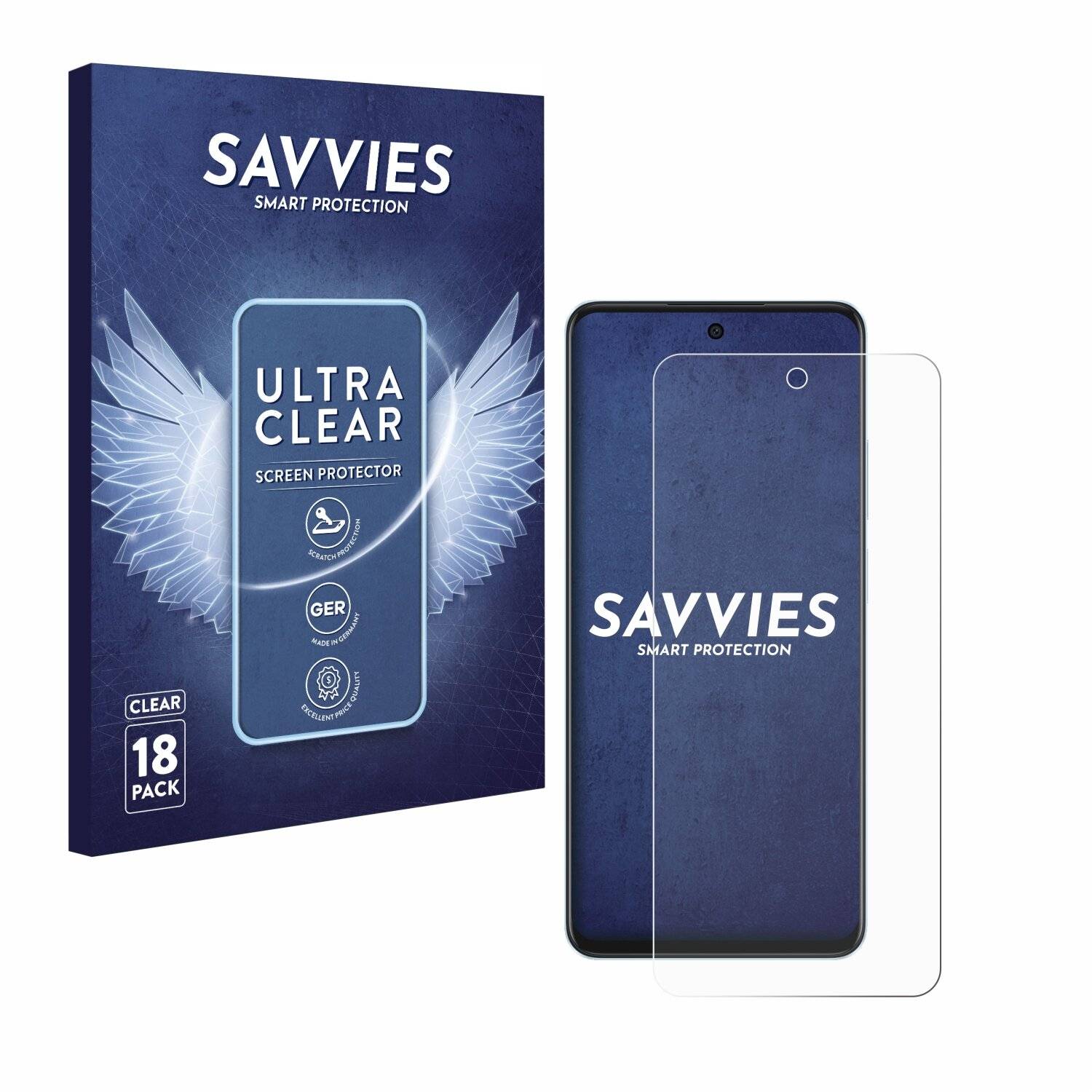 18x Savvies Displayschutz-Folie für Oppo