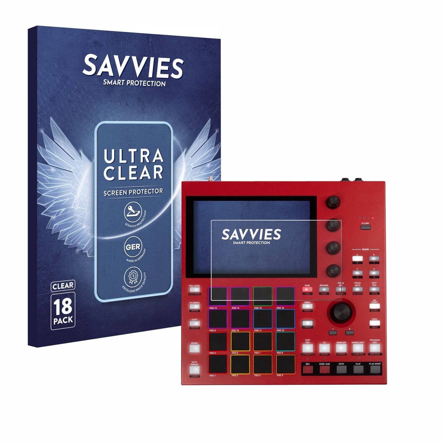 18x Savvies Displayschutz-Folie für Akai MPC