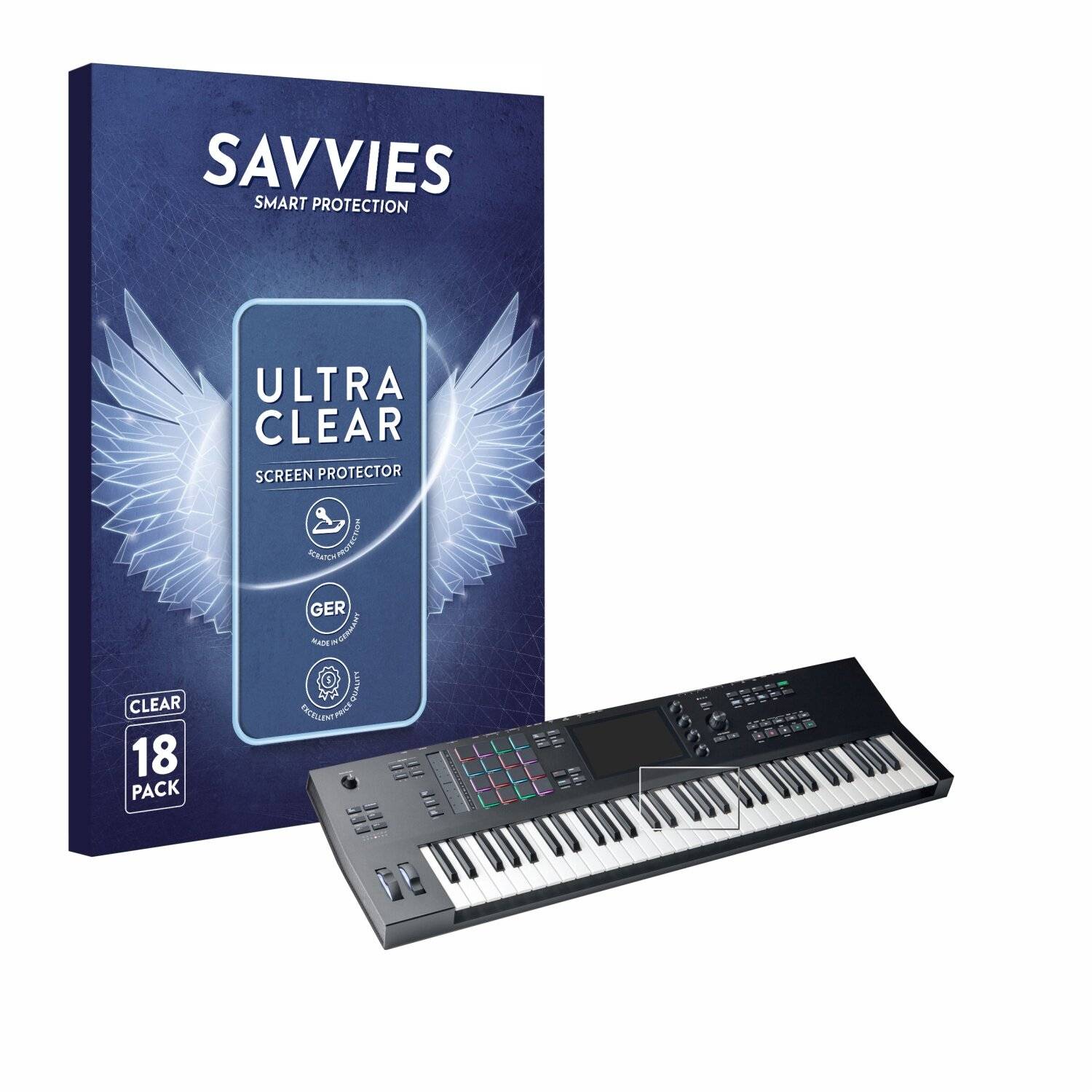 18x Savvies Displayschutz-Folie für Akai MPC Key