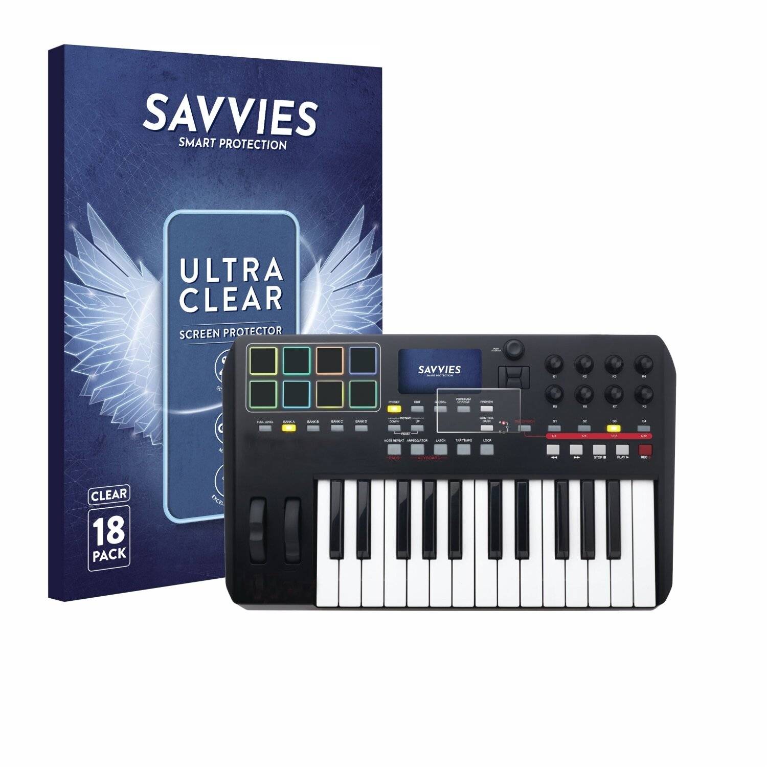 18x Savvies Displayschutz-Folie für Akai MPK