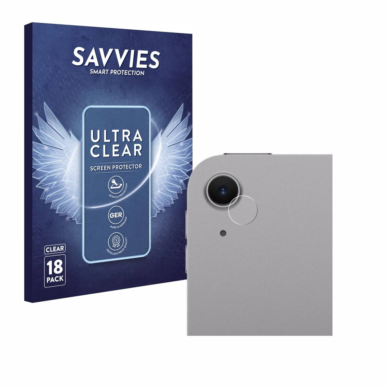 18x Savvies Displayschutz-Folie für Apple iPad Air 11 WiFi Cellular 2024 (NUR